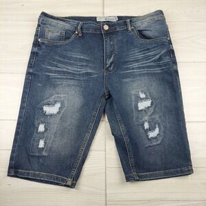 Refinery‎ Republic Denim Jean Shorts Mens Size 38 Distressed Y2K Chino Grunge